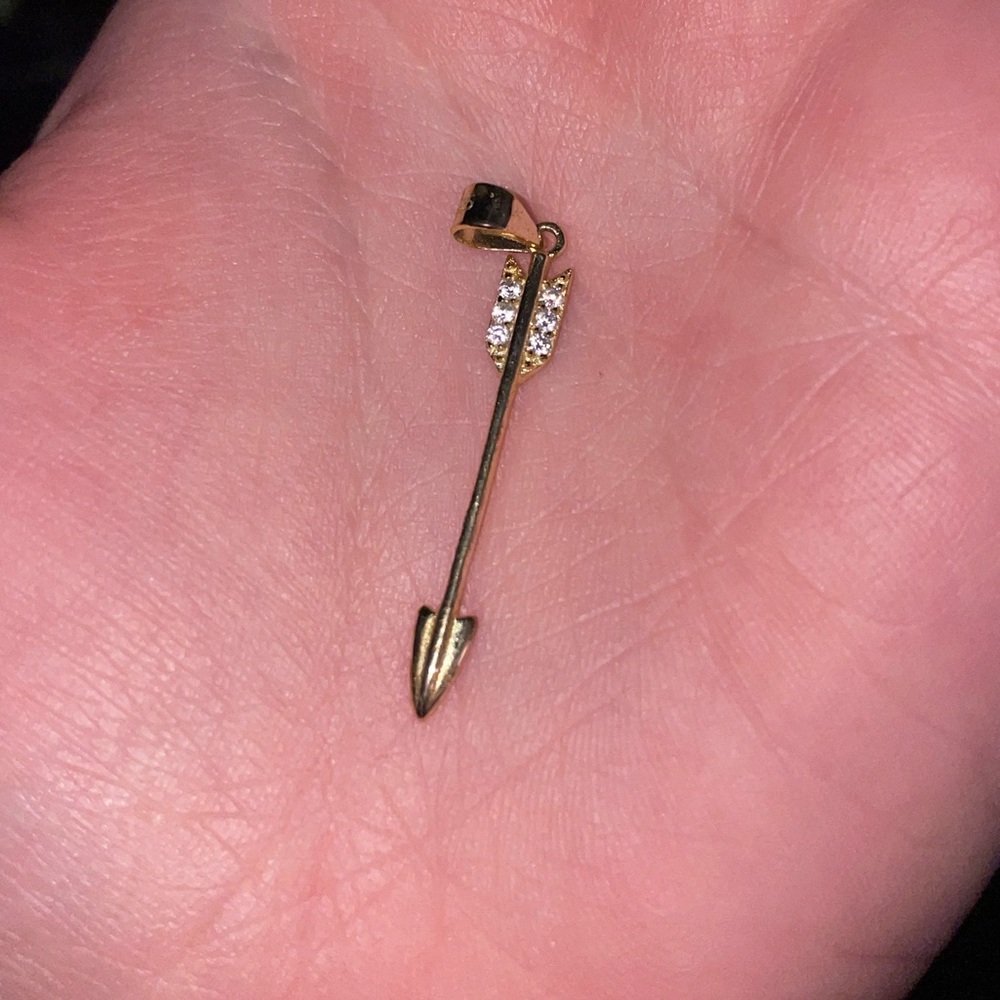 Golden arrow necklace. Chain included. Never worn.